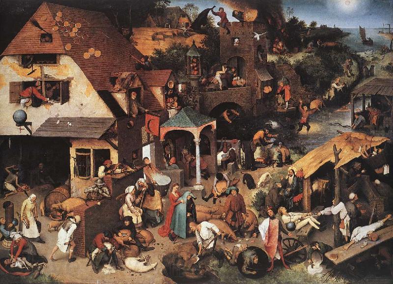 BRUEGEL, Pieter the Elder Netherlandish Proverbs Spain oil painting art